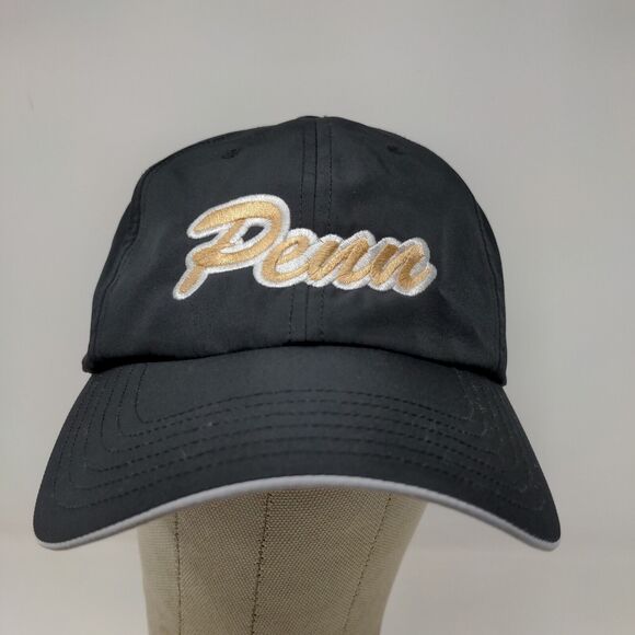 Adidas Men's Strapback Hat Black OSFM 100% Polyester Embroidered Penn Logo - Picture 2 of 13